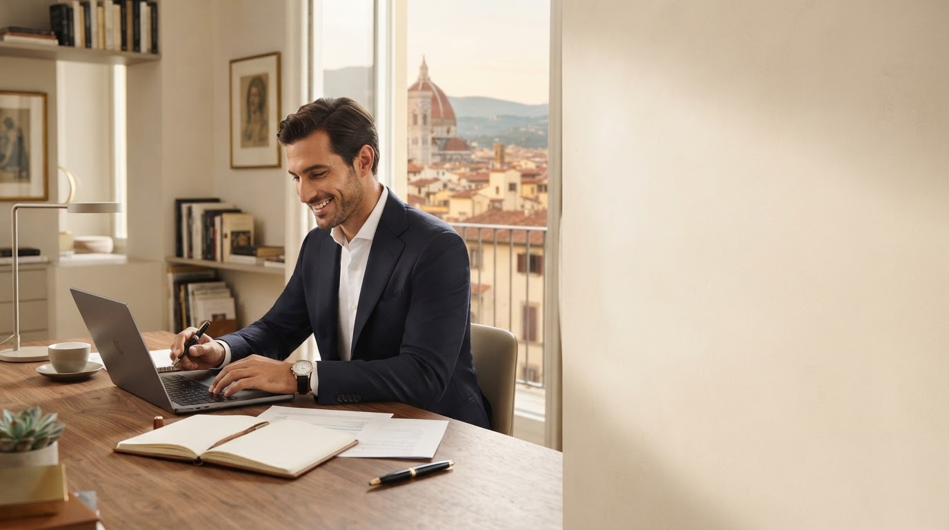 Instant Kantrex Pip - professionista al lavoro con analisi dati predittiva durante un viaggio